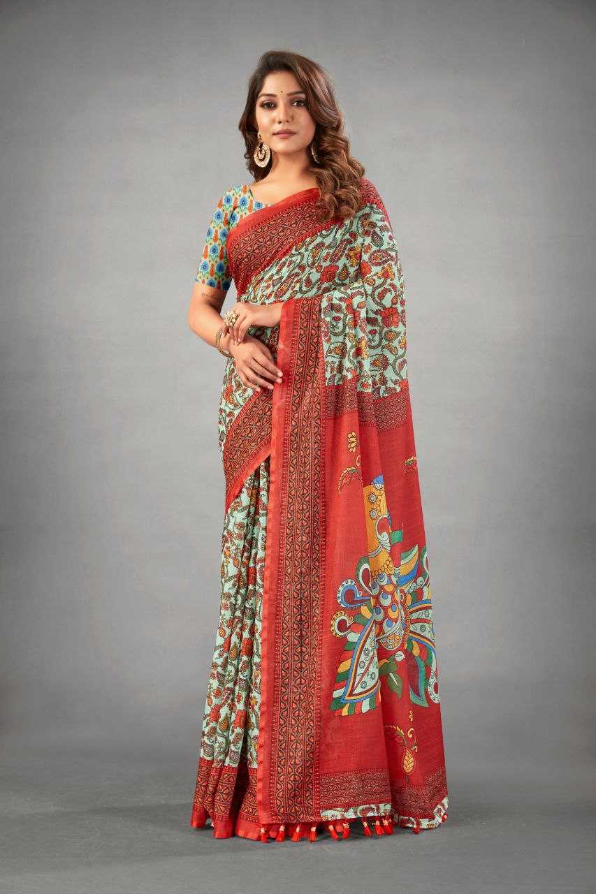 YNF MUSLIN PVC KALAMKARI WHOLESALE SAREES MANUFACTURER